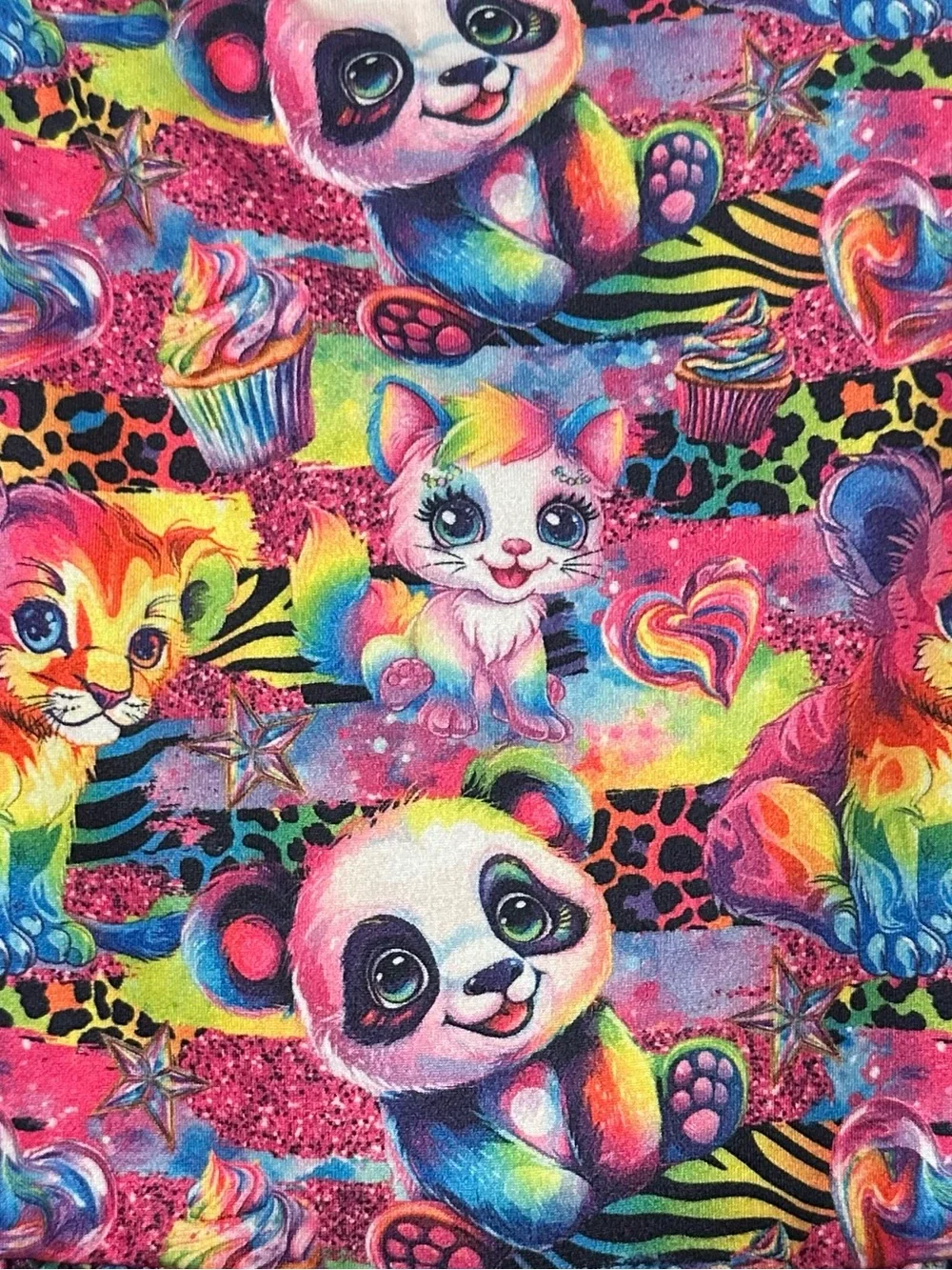 Girls Pete & Lucy Rainbow Animal Print Twirl Dress Long Sleeve Pockets Colorful